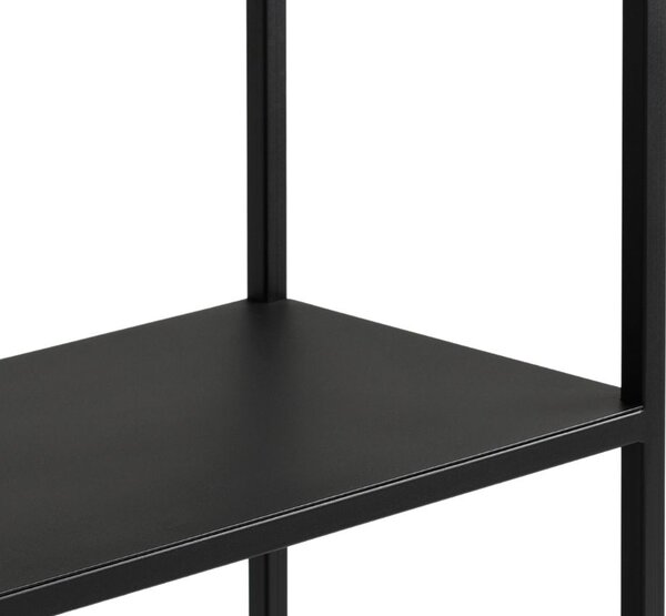 Nordic Design Černý kovový regál Hypper 150x75 cm