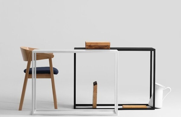 Nordic Design Černý kovový toaletní stolek Moreno 100 x 30 cm