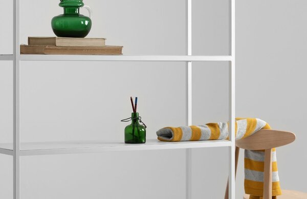 Nordic Design Bílý kovový regál Hypper 100 x 180 cm