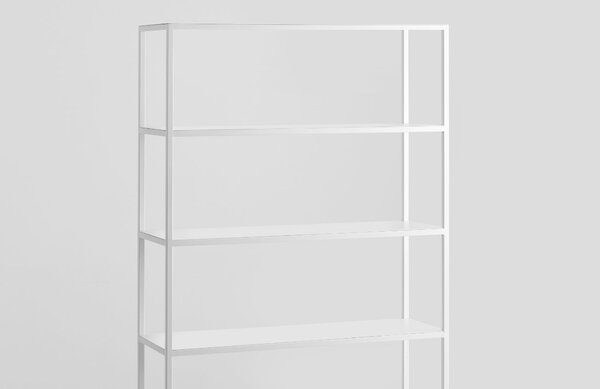 Nordic Design Bílý kovový regál Hypper 100 x 180 cm