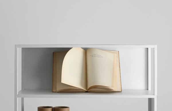 Nordic Design Bílý kovový regál Hypper II 100 x 180 cm