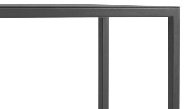 Nordic Design Černý kovový toaletní stolek Moreno 100 x 30 cm