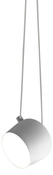 Flos F0090009 Aim, bílé závěsné svítidlo pro připojení do stropní rozety, 16W LED 2700K, prům. 24,3cm