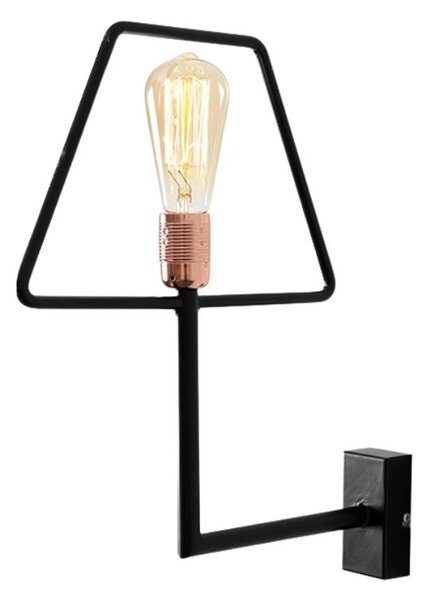 Nordic Design Černé kovové nástěnné světlo Jolita