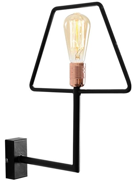 Nordic Design Černé kovové nástěnné světlo Jolita