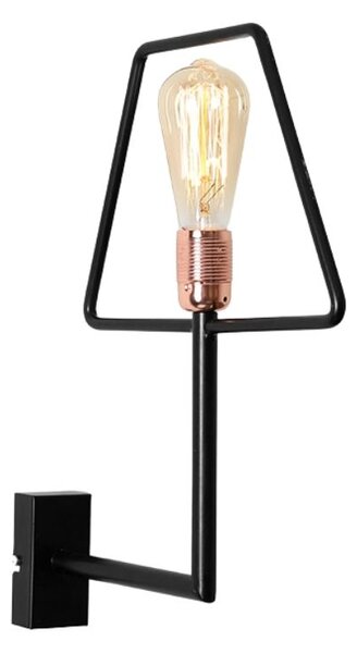 Nordic Design Černé kovové nástěnné světlo Jolita