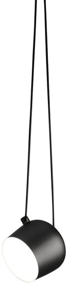 Flos F0095030 Aim small, černé závěsné svítidlo pro připojení do stropní rozety, 12W LED 2700K, prům. 17cm