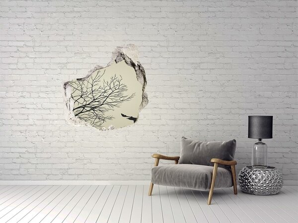 Díra 3D fototapeta na stěnu Vrány na stromě nd-p-72229851
