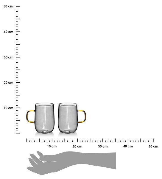 Skleněný hrnek Peter 400 ml sada 2ks