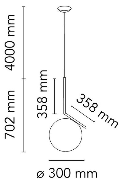 Flos F3176059 IC Lights S2, designové závěsné svítidlo, 1x205W E27, mosaz, Ø 30cm