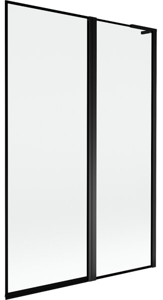 Mexen Mist L vanová zástěna 2-dílná pravá 120 x 150 cm, černý rám, černá - 8A9L-120-011-70-70-P
