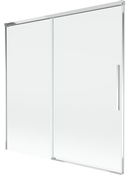 Mexen Rox vanová zástěna 2-křídlová posuvná 160 x 150 cm, transparentní, chrom - 8C9-160-001-01-00