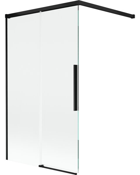 Mexen Rox vanová zástěna 2-dveřová posuvná 100 x 150 cm, transparentní, černá - 8C9-100-003-70-00