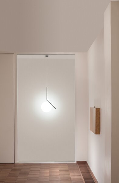 Flos F3175057 IC Lights S1, designové závěsné svítidlo, 1x60W E14, chrom, Ø 20cm