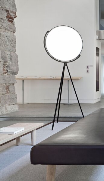 Flos F6630030 Superloon, černá stojací designová lampa se stmívačem, 40W LED, 197cm