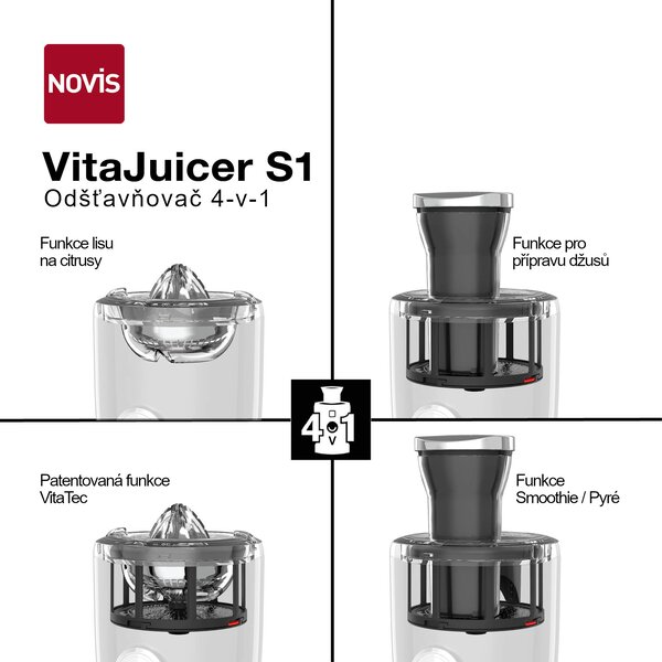Novis Odšťavňovač VitaJuicer VDE NewGen SX-3 (krémová)