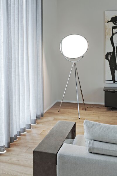 Flos F6630057 Superloon, chromová stojací designová lampa se stmívačem, 40W LED, 197cm