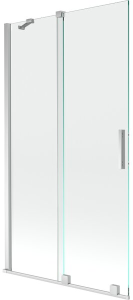 Mexen Velar dvoukřídlá vanová zástěna posuvná 100 x 150 cm, transparentní, chrom - 896-100-000-01-01
