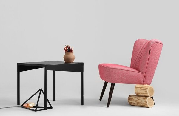 Nordic Design Černý kovový konferenční stolek Narvik 50 cm