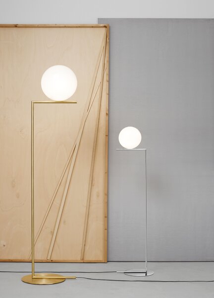 Flos F3173057 IC Lights F1, designová stojací lampa se stmívačem, 1x60W E14, chrom, Ø 20cm, výška 135cm