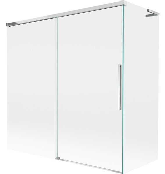 Mexen Rox L vanová zástěna 2-křídlová posuvná 160 + 70 x 150 cm, transparentní, chrom - 8C9L-160-070-01-00