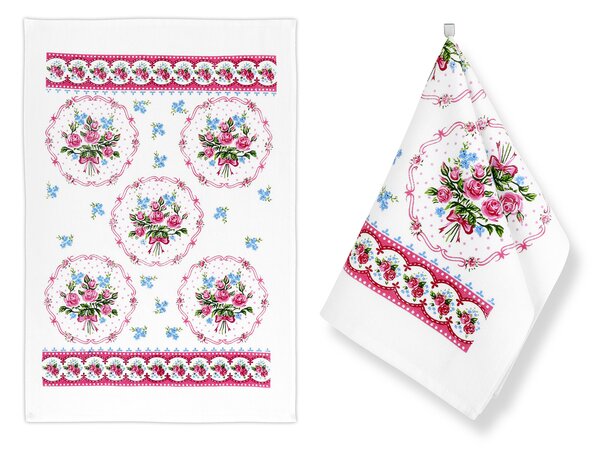 BELLATEX Kuchyňská utěrka 1 ks Růžová,Modrá 40x60 cm