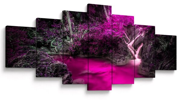 Obraz - Růžový les (210x100 cm)