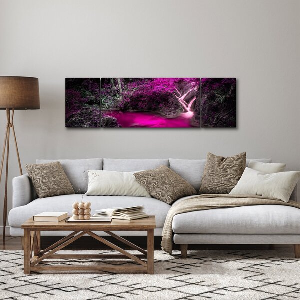 Obraz - Růžový les (170x50 cm)