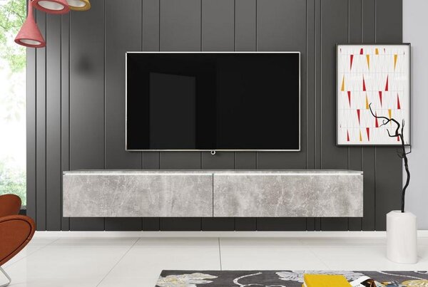 TV nízka komoda dekor beton