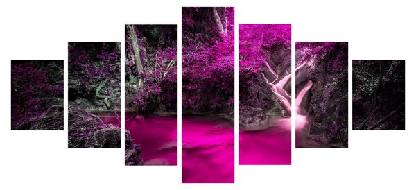 Obraz - Růžový les (210x100 cm)