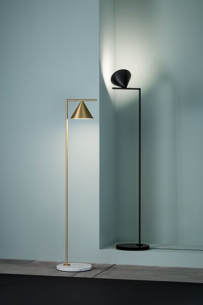 Flos F1530030 Captain Flint, lampa se stmívačem v kombinace mramoru a antracitu, 20W LED 2700K, výška 153,7cm