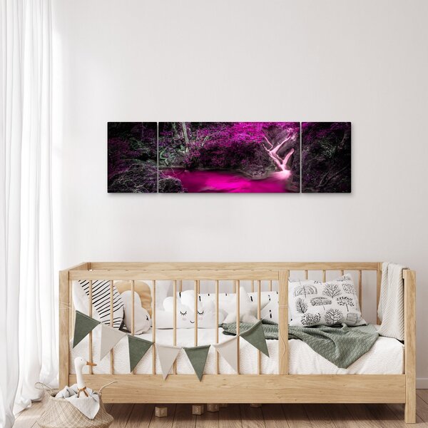 Obraz - Růžový les (170x50 cm)