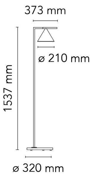 Flos F1530030 Captain Flint, lampa se stmívačem v kombinace mramoru a antracitu, 20W LED 2700K, výška 153,7cm