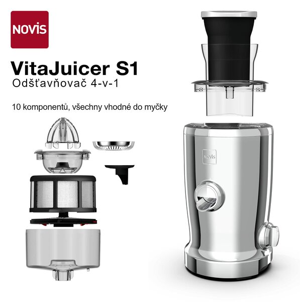 Novis Odšťavňovač VitaJuicer S1 (chromová)