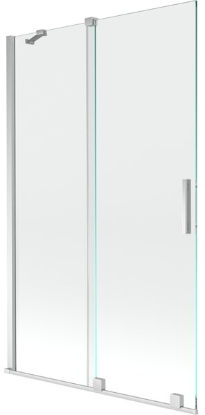 Mexen Velar vanová zástěna 2křídlová posuvná 110 x 150 cm, transparentní, chrom - 896-110-000-01-01