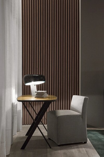 Flos F6380030 Snoopy, designová stolní lampa se stmívačem v kombinaci černé a mramoru, 1x150W E27, výška 36,9cm