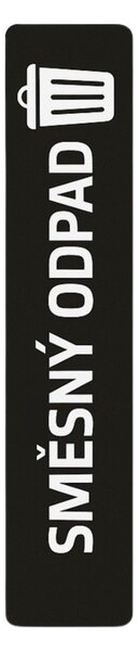 Alda Samolepka pro odpadkový koš na tříděný odpad TITAN - SMĚSNÝ, černá, 17 x 95 cm