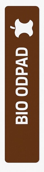 Alda Samolepka pro odpadkový koš na tříděný odpad TITAN - BIO, hnědá, 17 x 95 cm
