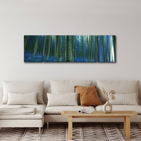 Obraz - Modrý les (170x50 cm)