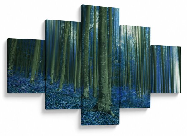 Obraz - Modrý les (125x70 cm)