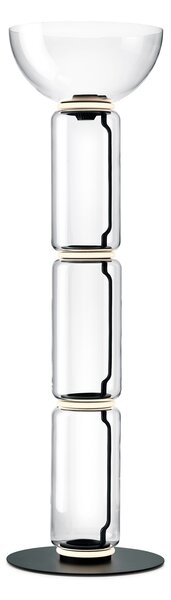 Flos F0266000 Noctambule F3 High Cylinders Bowl Big Base, stojací lampa ze skla se stmívačem, 4x9W + 1x18W LED 2700K, výška 190cm