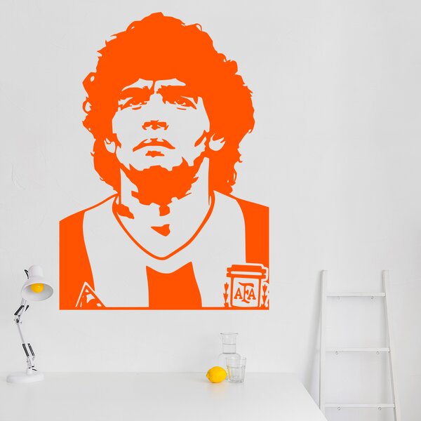 Živá Zeď Samolepka Diego Maradona Barva: černá