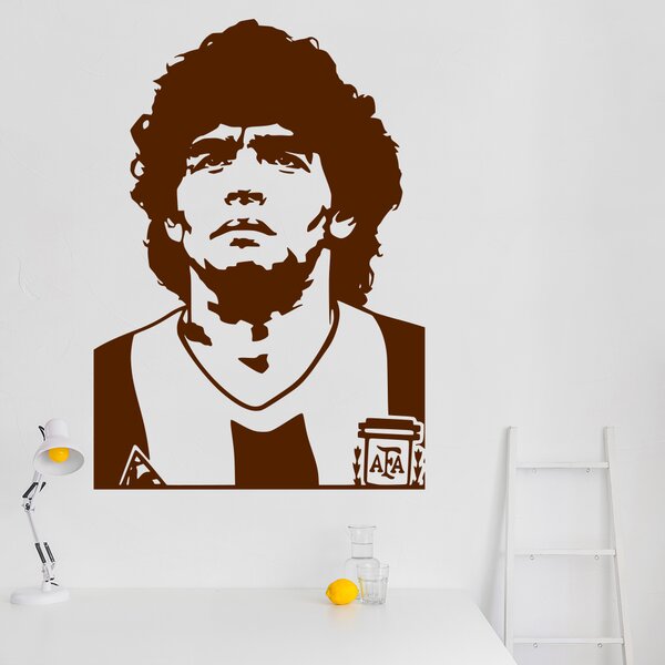 Živá Zeď Samolepka Diego Maradona Barva: černá