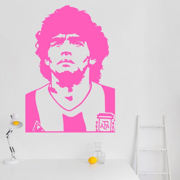 Živá Zeď Samolepka Diego Maradona Barva: černá