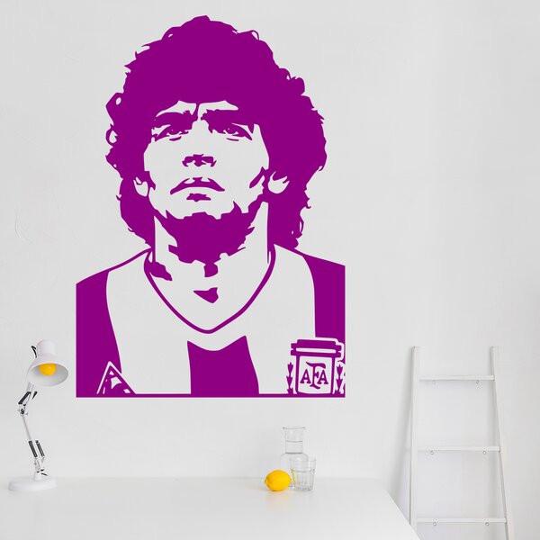 Živá Zeď Samolepka Diego Maradona Barva: černá
