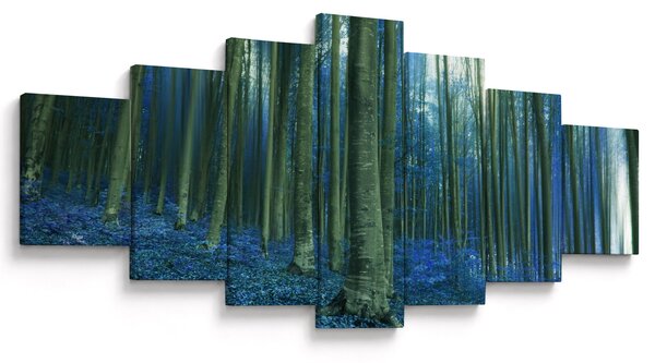 Obraz - Modrý les (210x100 cm)