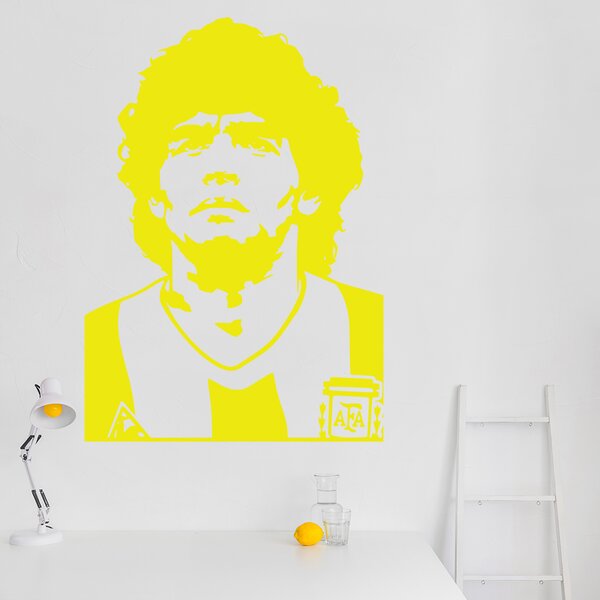 Živá Zeď Samolepka Diego Maradona Barva: černá