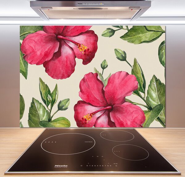 Panel do kuchyně Růžový hibiskus pl-pksh-100x70-f-74431005
