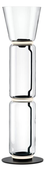Flos F0269000 Noctambule F2 High Cylinders Cone Small Base, stojací lampa ze skla se stmívačem, 3x9W + 1x18W LED 2700K, výška 144cm