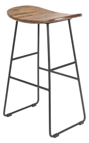 White Label Teaková barová židle WLL TANGLE 62 cm